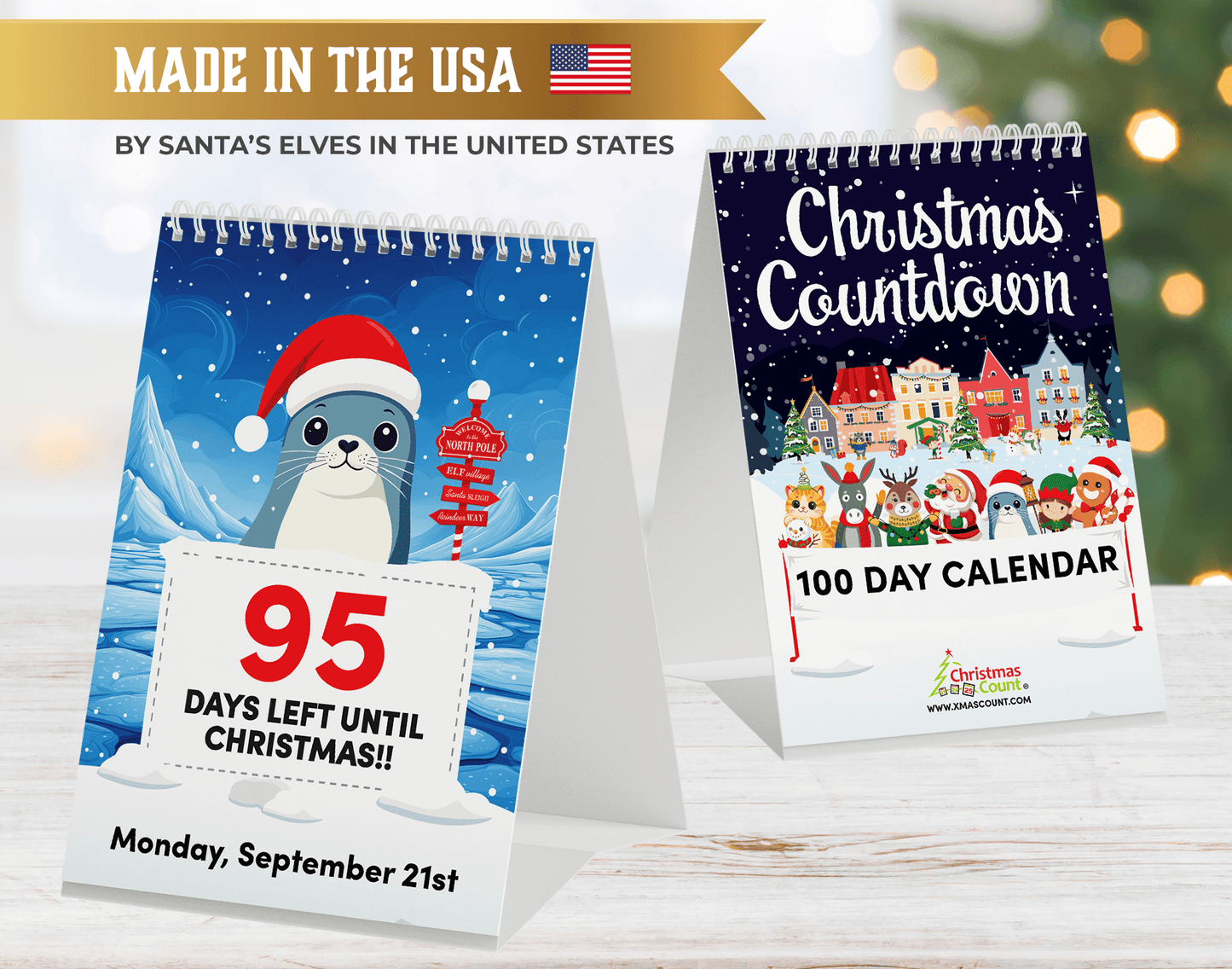 100 Day Christmas Countdown Official Calendar 2026 - Christmas Count USA